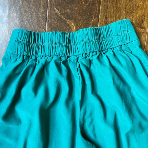 High waisted flat front wide leg Kelly emerald green dress pants - Picture 8 of 14